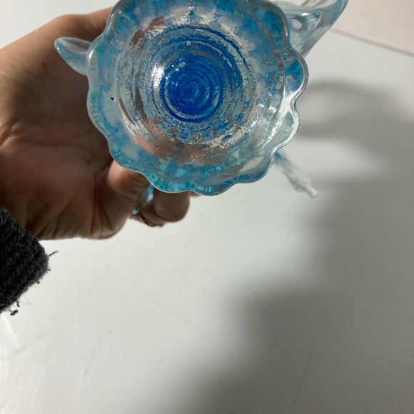 Large Art Murano Style Studio Blown Glass Paperweight Figurine Angel - Picture 5 of 7